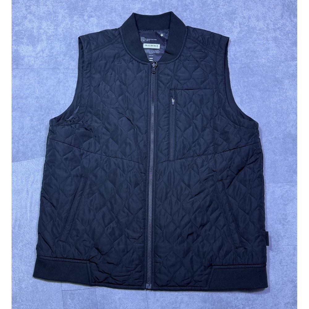 Tyvek Vest Mens XL Black Quilted Performance INTERFACE Gorpcore Insulated